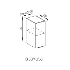 Кухонная секция верхняя В 30 Милана Мир мебели