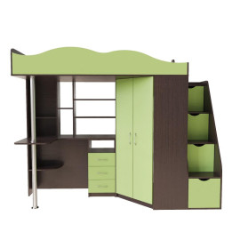 Кроватка - чердак детская ДС37А Binky Art in Head