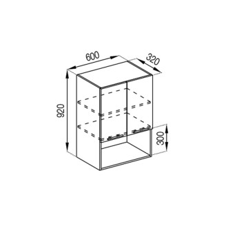 Кухонная секция верхняя В 60 2Д п/мікрохв. (920) Адель Мир мебели