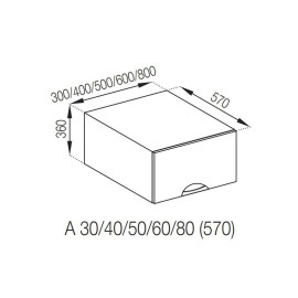 Кухонна секція антресоль А 80 (570) Адель Люкс Світ меблів