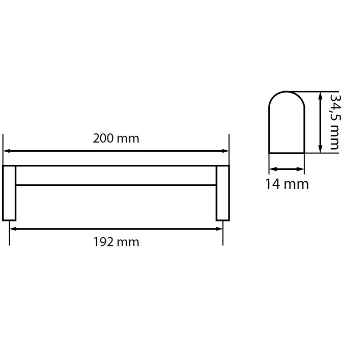 Ручка металева СС-192мм HL-13-BL MiroMark