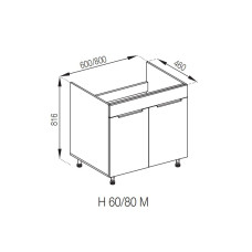 Кухонная секция нижняя Н 60М Алиса Мир мебели 