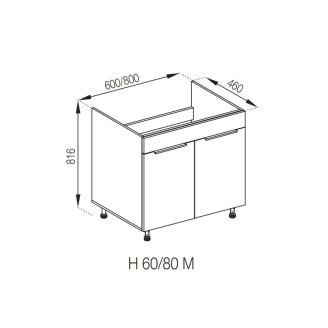 Кухонна секція нижня Н 60М Аліса Світ меблів 