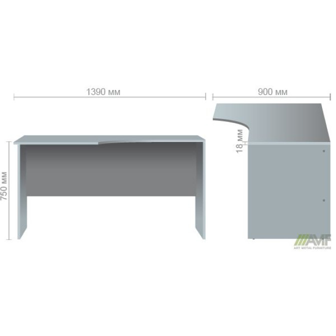 Стол компьютерный SL-203 (1390х900х750мм) вяз либерти AMF