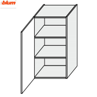 Кухонна секція Валенсія верхня 40В/720 1дв Pro Blum VL-442W/9003 MiroMark