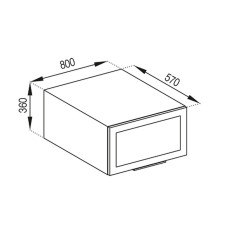 Кухонная секция антресоль А 80 (570) Анна Мир мебели 