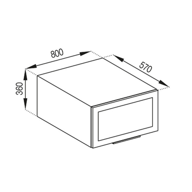 Кухонная секция антресоль А 80 (570) Анна Мир мебели 