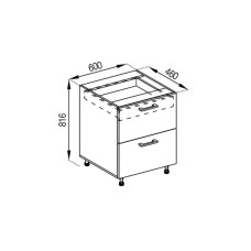 Кухонная секция нижняя Н 60 Ш ( + ВШ) FAVORIT Марта Мир мебели