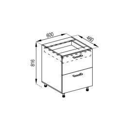 Кухонная секция нижняя Н 60 Ш ( + ВШ) FAVORIT Марта Мир мебели