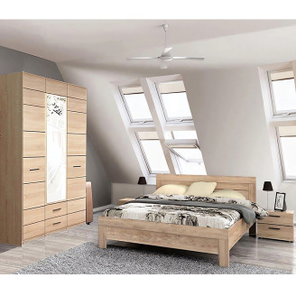 Спальня комплект 3 Соло / SOLO Кровать 160  +  Шкаф с зеркалом 3D2S VMV Holding