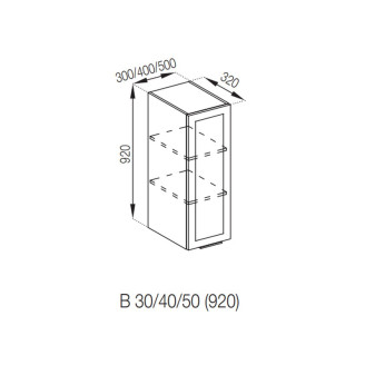 Кухонна секція верхня В 50 (h-920) Анна Світ меблів Кухонна секція верхня В 50 (h-920) Анна Світ меблів