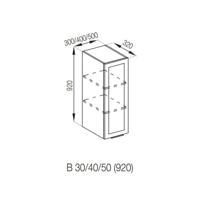 Кухонная секция верхняя В 50 (h-920) Анна Мир мебели