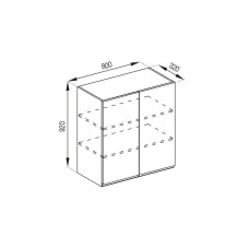 Кухонная секция верхняя В 80 (h-920) Тина Мир мебели 