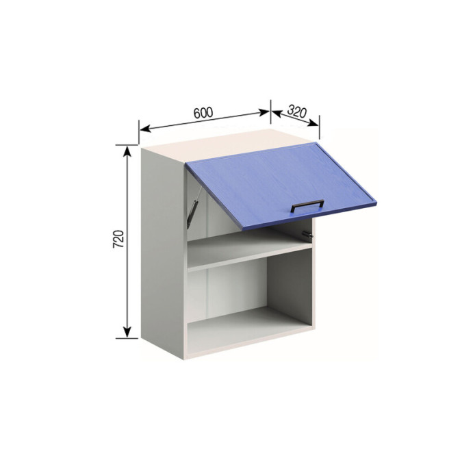Кухонна секція верхня 60 Б п/мікрохв. Аріель Світ меблів