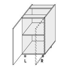 Кухонная секция нижняя Миллениум 30Н/820 1дв Левая ML-030W/9003L MiroMark