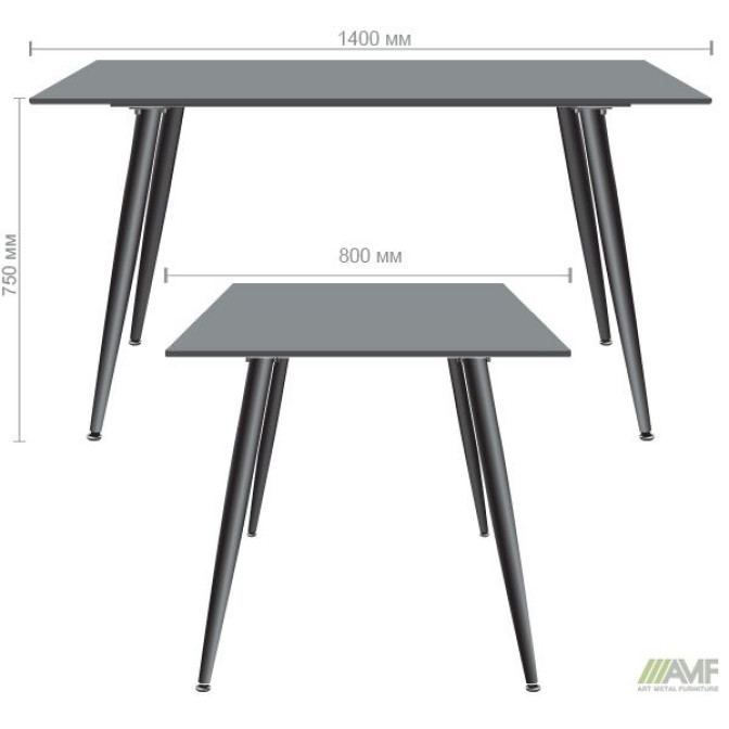 Стол Lyon Black AMF