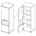 Пенал 1Дв Фемели / Family Глянец Белый MiroMark FM-111-WB