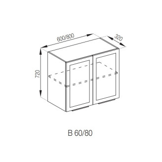 Кухонная секция верхняя В 80 Анна Мир мебели
