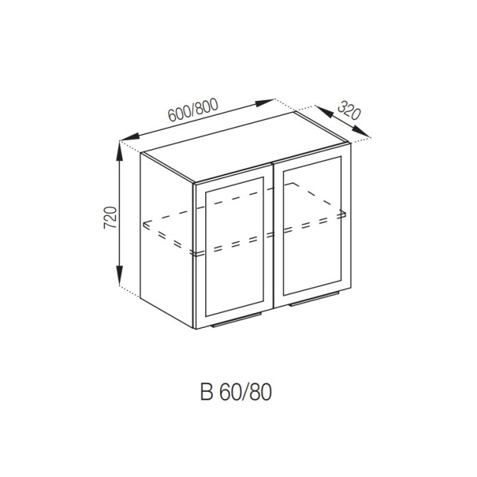 Кухонная секция верхняя В 80 Анна Мир мебели