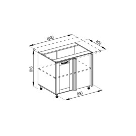 Кухонна секція нижня Н 100 Домініка Світ меблів 