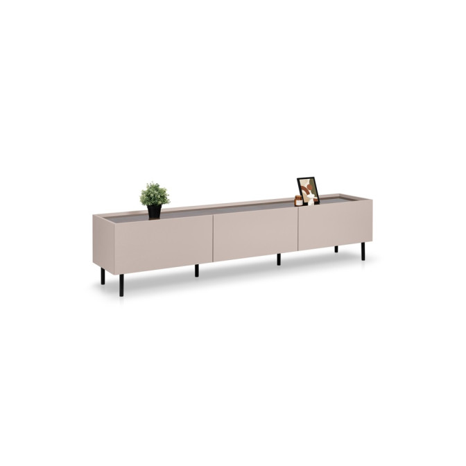 Тумба ТВ 2.0м Нео / Neo Глянець Горіх Макадамія - Супермат Тоффі MiroMark NE-200-MT