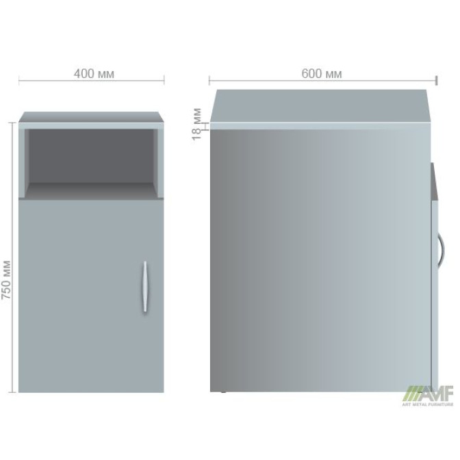 Тумба приставная SL-401 (400х600х750мм) вяз либерти AMF