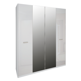 Шкаф 4Дв с зеркалом Белла / Bella Глянец Белый MiroMark BL-14-WB