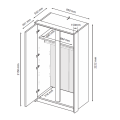 Шкаф 2Дв Тибо / Tibo Супер Мат Белый MiroMark TB-22-WM