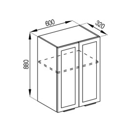 Кухонная секция верхняя В 60 під витяжку (h-920) Анна Мир мебели 