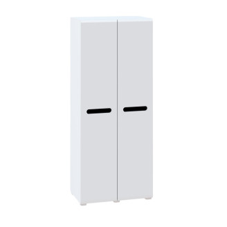 Шафа 2Д Глянець Білий / Чорний Б'янко Світ Меблів