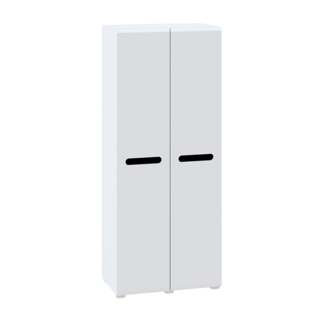 Шафа 2Д Глянець Білий / Чорний Б'янко Світ Меблів