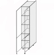 Кухонная секция Пенал Миллениум 40П/2140 Левая ML-740W/9003L MiroMark