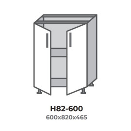 Кухонная секция Н82-600 нижняя 600 два фасада Оптима Эверест  