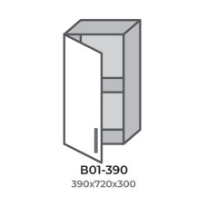 Кухонна секція В01-390 верхня 390 один фасад Модерн Еверест  