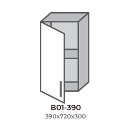 Кухонна секція В01-390 верхня 390 один фасад Модерн Еверест  