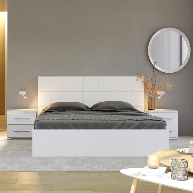 Кровать с подъёмным механизмом 1,8x2,0 Фемели / Family Глянец Белый MiroMark FM-48-WB