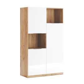 Пенал 3Дв Асти Джуниор / Asti Junior Глянец Белый - Дуб Крафт MiroMark AS-105-WB