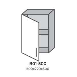 Кухонная секция В01-500 верхняя 500 один фасад Модерн Эверест  