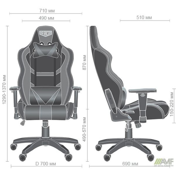 Кресло VR Racer Expert Master черный AMF