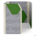 Кабина Cabi, серый фетр/зеленый фетр, черный графит AMF