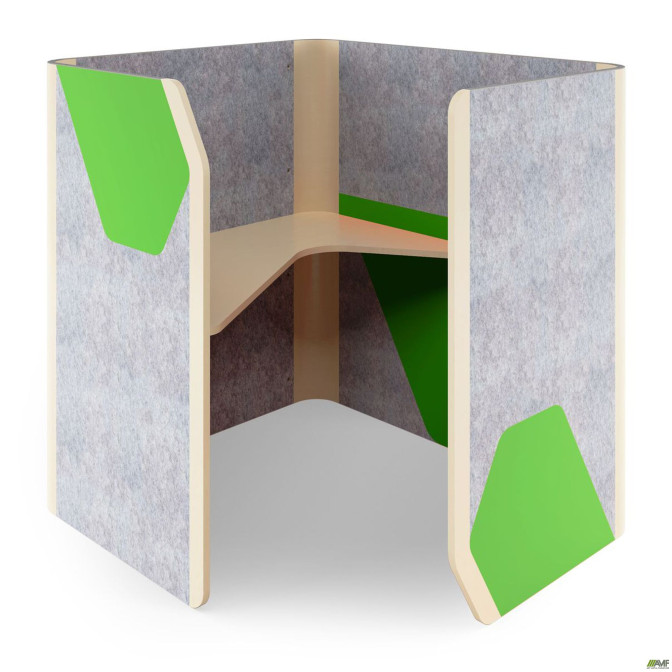 Кабина Cabi, серый фетр/зеленый фетр, черный графит AMF