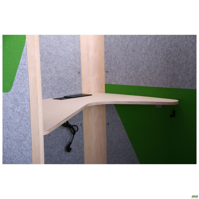 Кабина Cabi, серый фетр/зеленый фетр, черный графит AMF