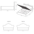 Кровать с подъёмным механизмом 1,8х2,0 Дженнифер / Jennifer Радика Беж MiroMark JF-48-RB