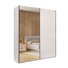 Шкаф-купе с зеркалом 2,0х2,4 Лори / Lory Глянец Кашемир MiroMark LR-86-GC