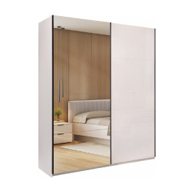 Шафа-купе із дзеркалом 2,0х2,4 Лорі / Lory Глянець Кашемір MiroMark LR-86-GC