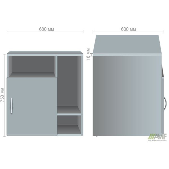 Тумба приставная SL-404 (680х600х750мм) вяз либерти AMF