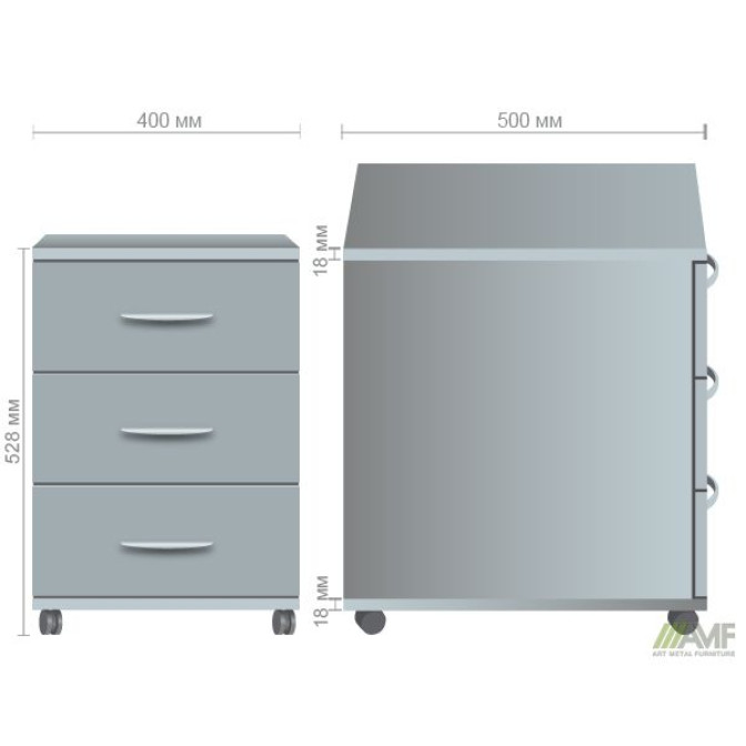 Тумба мобильная SL-421 (400х500х528мм) вяз либерти AMF