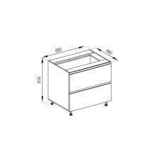 Кухонная секция нижняя Н 60 Ш LUX Тина Мир мебели 