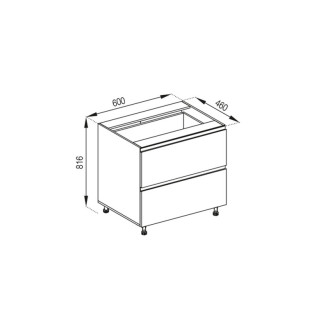 Кухонна секція нижня Н 60 Ш LUX Тіна Світ меблів 
