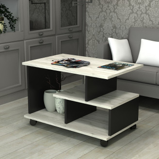 Стол журнальный Тандем Дуб Крафт Белый Гамма стиль